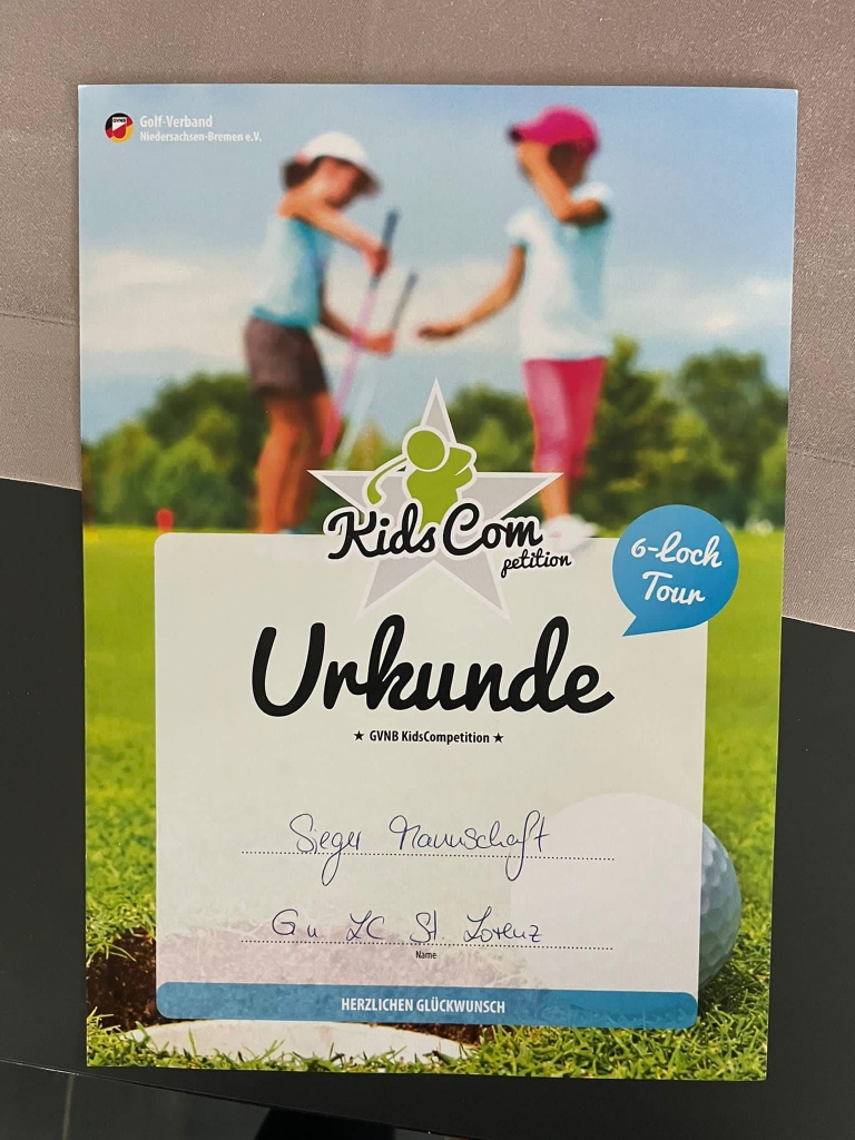 Jugendturnier Braunschweig Urkunde