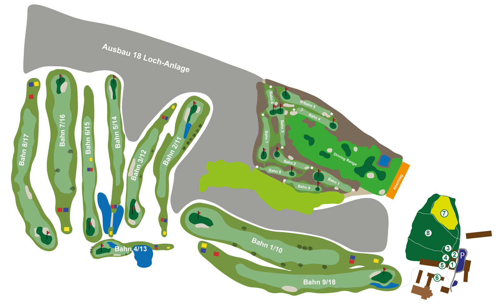 Übersichtskarte Golfanlage St. Lorenz