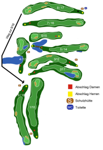 Golfclub St. Lorenz - Übersicht Löcher Karte